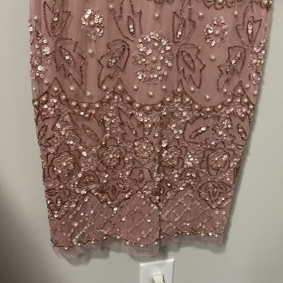 NWT!‎ Adrianna Papell Women's Beaded Mesh Blouson Dress - Picture 5 of 9